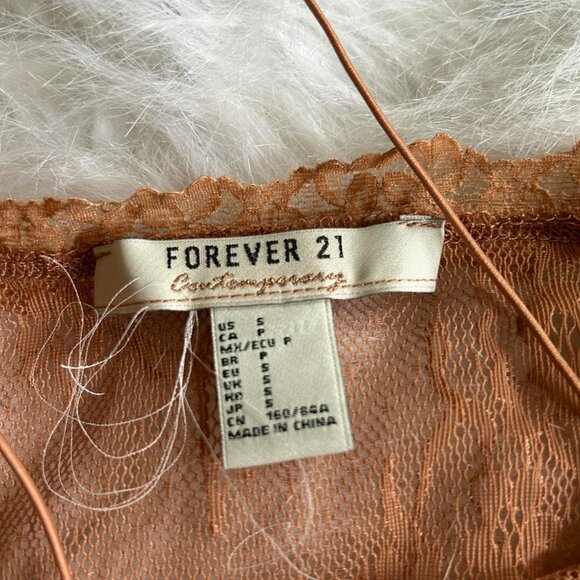 Terra Cotta Lace Bodysuit - Picture 3 of 3